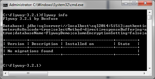 flyway info