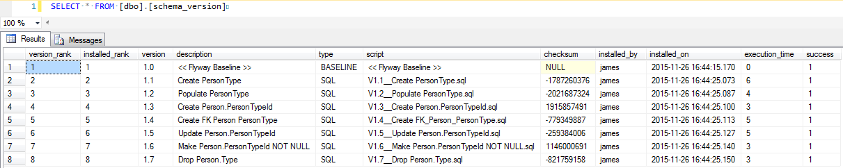SELECT * FROM dbo.schema_version